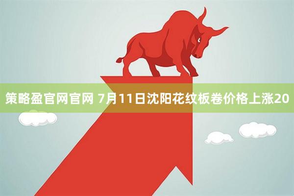 策略盈官网官网 7月11日沈阳花纹板卷价格上涨20