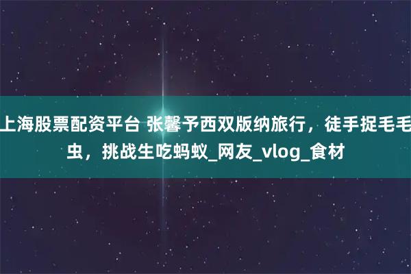 上海股票配资平台 张馨予西双版纳旅行，徒手捉毛毛虫，挑战生吃蚂蚁_网友_vlog_食材